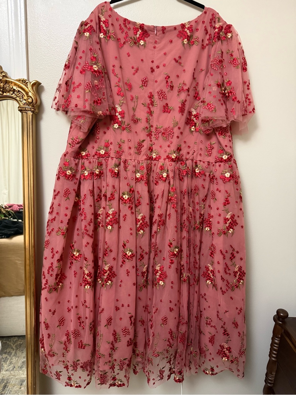 Jessakae Scarlet Floral Sequin Tulle Formal Dress - Picture 8 of 12